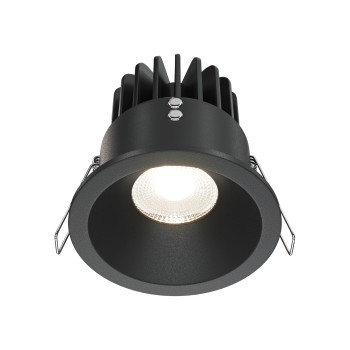Spot LED încastrat Zoom negru Maytoni, D8, 12W, 4000K, dimabil