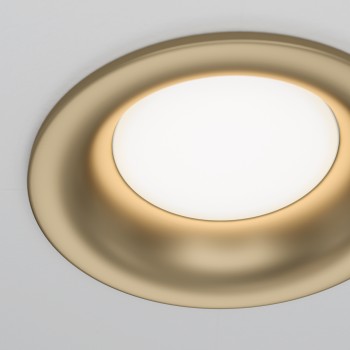 Spot LED încastrat Slim auriu mat Maytoni, D8, 10W, H3