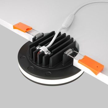 Spot LED încastrat Phantom negru Maytoni, D10, 12W