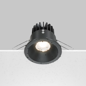 Spot LED încastrat Zoom negru Maytoni, D8, 12W, 3000K
