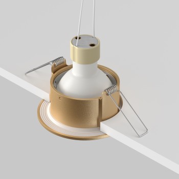 Spot LED încastrat Slim auriu mat Maytoni, D8, 10W, H4