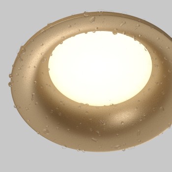 Spot LED încastrat Slim auriu mat Maytoni, D8, 10W, H4