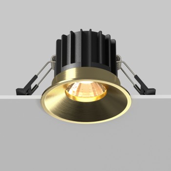 Spot LED încastrat Round alamă Maytoni, D8, 12W