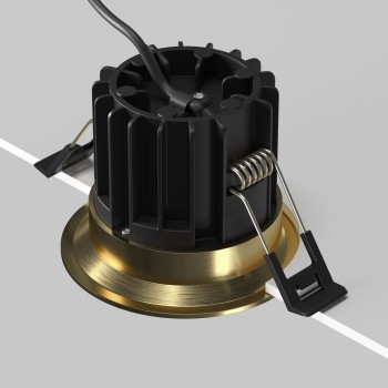 Spot LED încastrat Round alamă Maytoni, D8, 12W