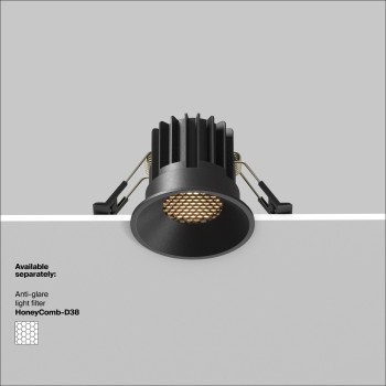 Spot LED încastrat Round negru Maytoni, D6, 7W