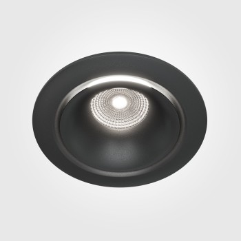 Spot LED încastrat Yin negru Maytoni, D10, 12W, 4000K, dimabil