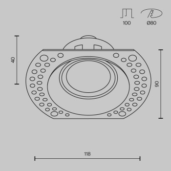 Spot LED încastrat Dot negru Maytoni, 10W (2)