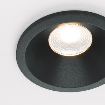 Spot LED încastrat Zoom negru Maytoni, D6, 6W, 3000K, black