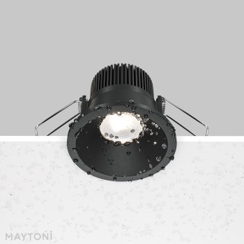 Spot LED încastrat Zoom negru Maytoni, D6, 6W, 4000K, black