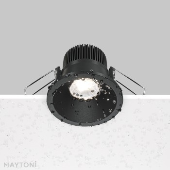 Spot LED încastrat Zoom negru Maytoni, D6, 6W, 4000K, black