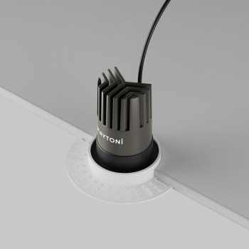 Spot LED încastrat Dip negru Maytoni, D9, 10W, 3000K