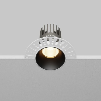 Spot LED încastrat Dip negru Maytoni, D9, 10W, 3000K