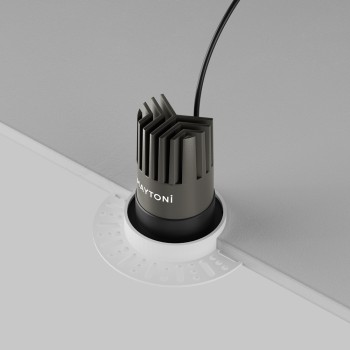 Spot LED încastrat Dip negru Maytoni, D9, 10W, 3000K