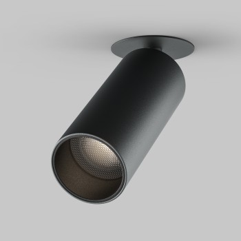 Spot LED încastrat Focus negru Maytoni, D5, 12W, 4000K