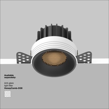 Spot LED încastrat Round negru Maytoni, D7, 12W
