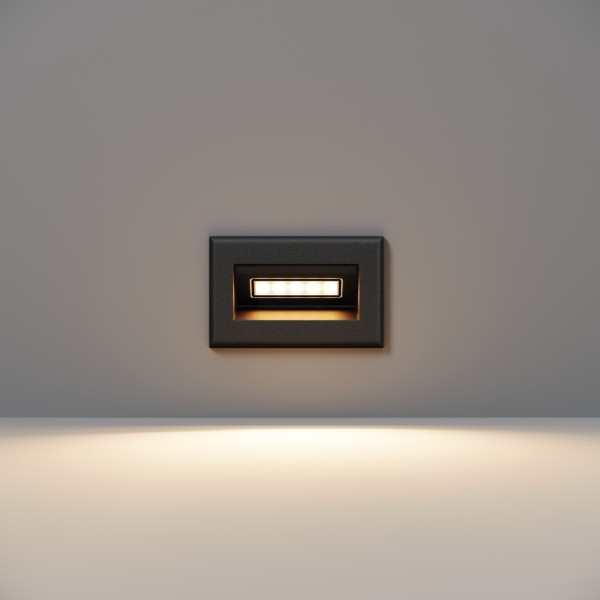 Spot LED trepte scară negru Maytoni, L8, 3W