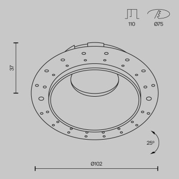 Spot LED încastrat Share alb Maytoni, D10, 10W (2)