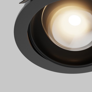 Spot LED încastrat Lens negru Maytoni, D12, 12W