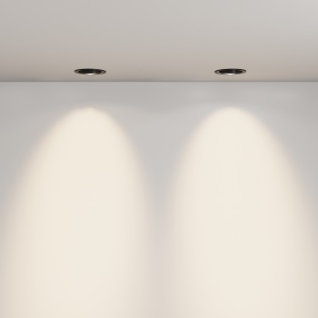 Spot LED încastrat Lens negru Maytoni, D12, 12W