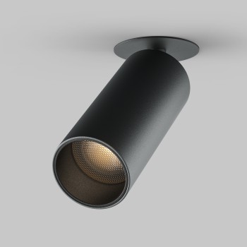Spot LED încastrat Focus negru Maytoni, D5, 12W, 3000K