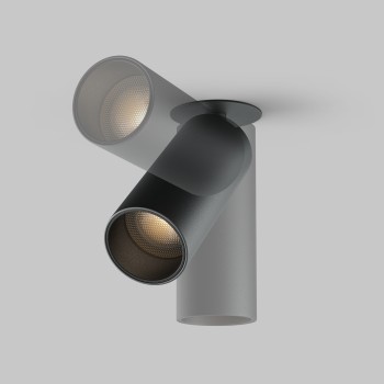 Spot LED încastrat Focus negru Maytoni, D5, 12W, 3000K