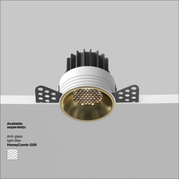 Spot LED încastrat Round alamă Maytoni, D7, 12W