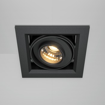 Spot LED încastrat Metal Modern negru Maytoni, 10W, H8