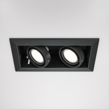 Spot LED încastrat Metal Modern negru Maytoni, 10W, H7