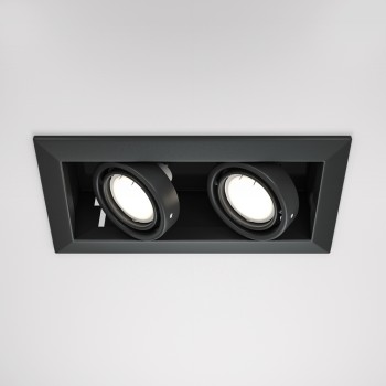 Spot LED încastrat Metal Modern negru Maytoni, 10W, H7
