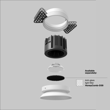 Spot LED încastrat Round alb Maytoni, D7, 12W