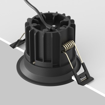 Spot LED încastrat Round negru Maytoni, D8, 12W