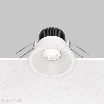 Spot LED încastrat Zoom alb Maytoni, D6, 6W, 4000K, dimabil