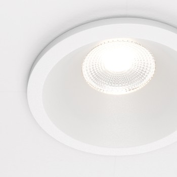 Spot LED încastrat Zoom alb Maytoni, D6, 6W, 4000K, dimabil