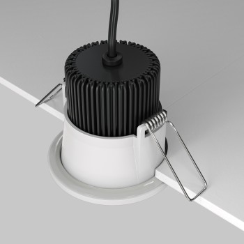 Spot LED încastrat Zoom alb Maytoni, D6, 6W, 4000K, dimabil