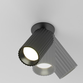 Spot LED încastrat Calipso negru Maytoni, D6, 10W
