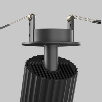 Spot LED încastrat Calipso negru Maytoni, D6, 10W
