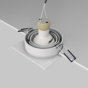 Spot LED încastrat Atom alb Maytoni, 10W, H2 (2)