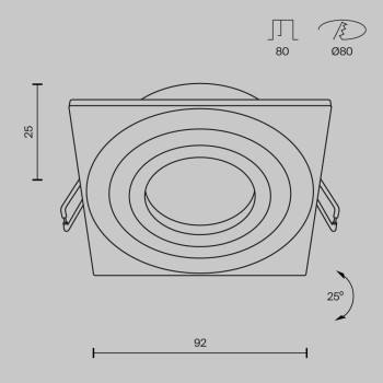 Spot LED încastrat Atom alb Maytoni, 10W, H2 (2)