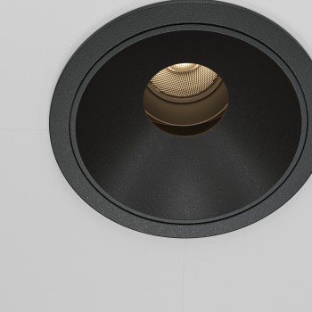 Spot LED încastrat Wise negru Maytoni, D8, 10W