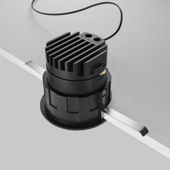 Spot LED încastrat Wise negru Maytoni, D8, 10W
