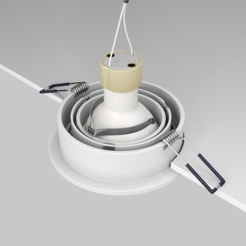 Spot LED încastrat Atom alb Maytoni, D9, 10W, H2