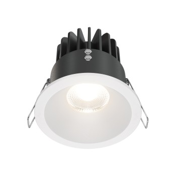 Spot LED încastrat Zoom alb Maytoni, D8, 12W, 4000K, dimabil