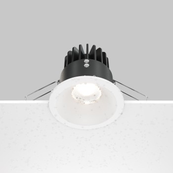 Spot LED încastrat Zoom alb Maytoni, D8, 12W, 4000K, dimabil