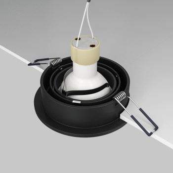 Spot LED încastrat Atom negru Maytoni, D9, 10W, H2