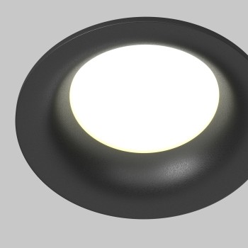 Spot LED încastrat Slim negru Maytoni, D8, 10W, H4