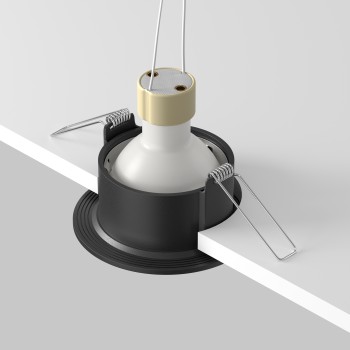 Spot LED încastrat Slim negru Maytoni, D8, 10W, H4