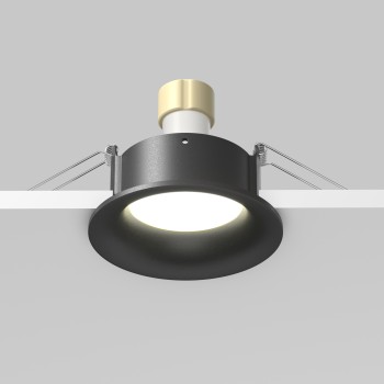 Spot LED încastrat Slim negru Maytoni, D8, 10W, H4