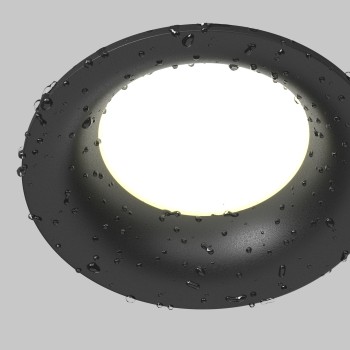 Spot LED încastrat Slim negru Maytoni, D8, 10W, H4