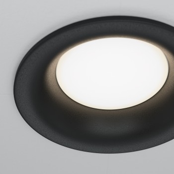Spot LED încastrat Slim negru Maytoni, D8, 10W, H3