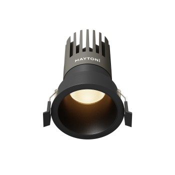 Spot LED încastrat Dip negru Maytoni, D8, 15W, 3000K